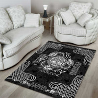 Personalized Radnorshire Sir Faesyfed Area Rug Black Oak Tree Of Life Celtic-inspired - Wonder Print Shop