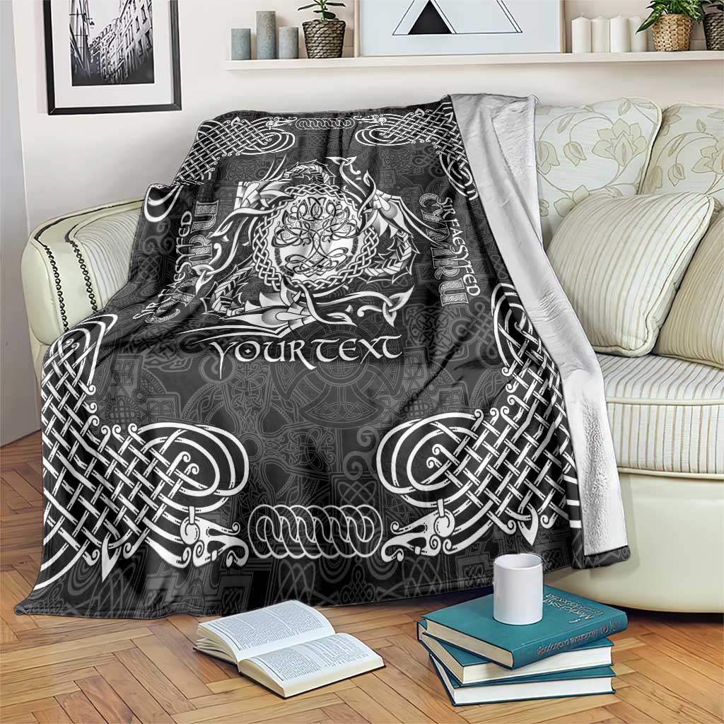 Personalized Radnorshire Sir Faesyfed Blanket Black Oak Tree Of Life Celtic-inspired - Wonder Print Shop