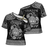 Personalized Radnorshire Sir Faesyfed Cross Shoulder Shirt Black Oak Tree Of Life Celtic-inspired - Wonder Print Shop