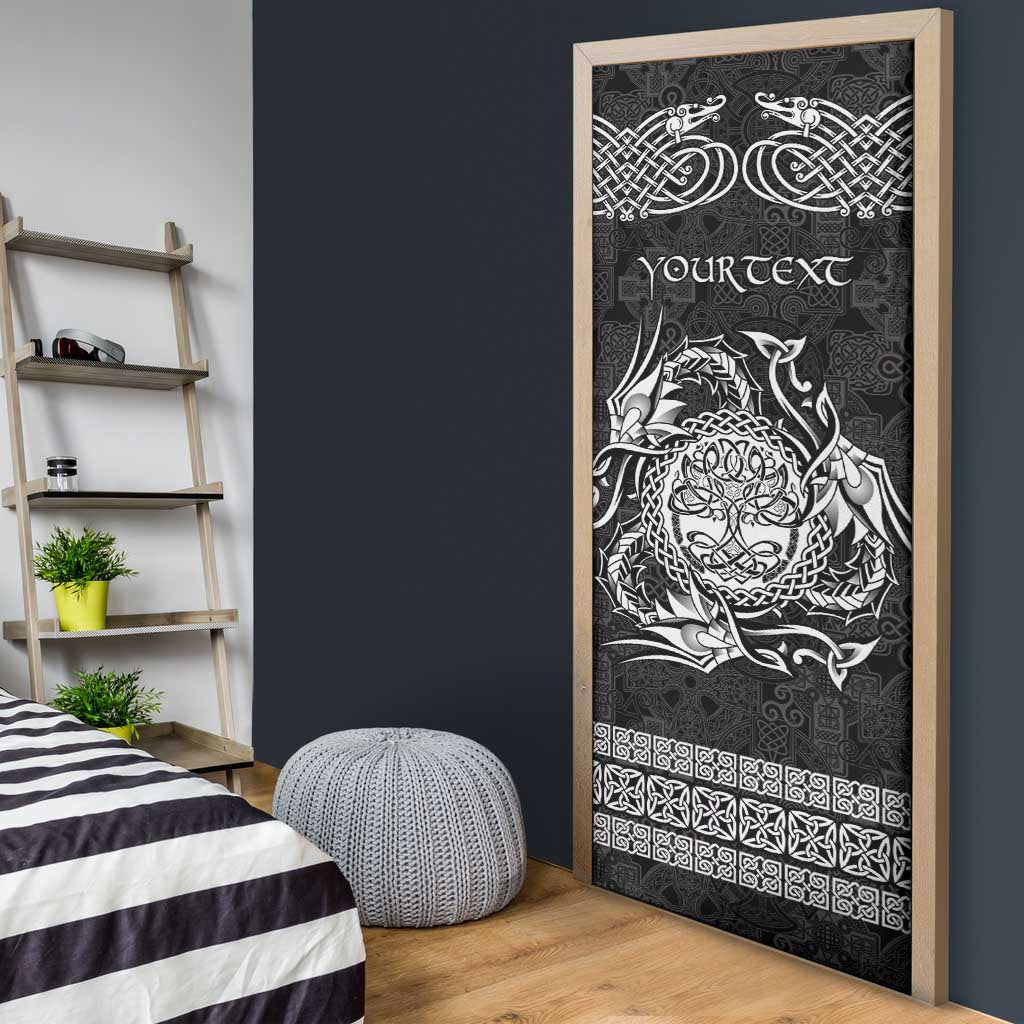 Personalized Radnorshire Sir Faesyfed Door Cover Black Oak Tree Of Life Celtic-inspired - Wonder Print Shop