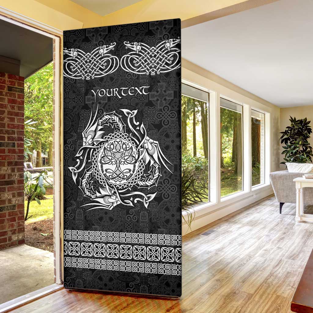 Personalized Radnorshire Sir Faesyfed Door Cover Black Oak Tree Of Life Celtic-inspired - Wonder Print Shop