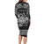 Personalized Radnorshire Sir Faesyfed Family Matching Long Sleeve Bodycon Dress and Hawaiian Shirt Black Oak Tree Of Life Celtic-inspired - Wonder Print Shop