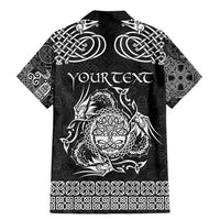 Personalized Radnorshire Sir Faesyfed Family Matching Mermaid Dress and Hawaiian Shirt Black Oak Tree Of Life Celtic-inspired - Wonder Print Shop