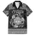 Personalized Radnorshire Sir Faesyfed Family Matching Off The Shoulder Long Sleeve Dress and Hawaiian Shirt Black Oak Tree Of Life Celtic-inspired - Wonder Print Shop
