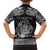 Personalized Radnorshire Sir Faesyfed Family Matching Off Shoulder Maxi Dress and Hawaiian Shirt Black Oak Tree Of Life Celtic-inspired - Wonder Print Shop