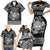 Personalized Radnorshire Sir Faesyfed Family Matching Short Sleeve Bodycon Dress and Hawaiian Shirt Black Oak Tree Of Life Celtic-inspired - Wonder Print Shop
