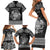 Personalized Radnorshire Sir Faesyfed Family Matching Short Sleeve Bodycon Dress and Hawaiian Shirt Black Oak Tree Of Life Celtic-inspired - Wonder Print Shop