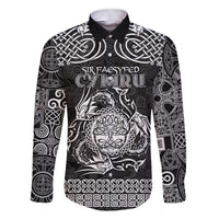 Personalized Radnorshire Sir Faesyfed Family Matching Short Sleeve Bodycon Dress and Hawaiian Shirt Black Oak Tree Of Life Celtic-inspired - Wonder Print Shop