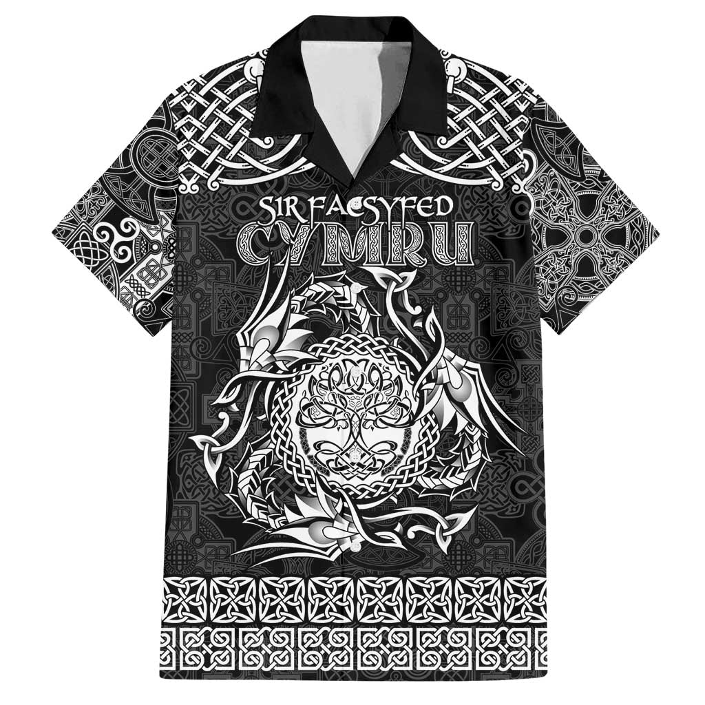 Personalized Radnorshire Sir Faesyfed Family Matching Summer Maxi Dress and Hawaiian Shirt Black Oak Tree Of Life Celtic-inspired - Wonder Print Shop