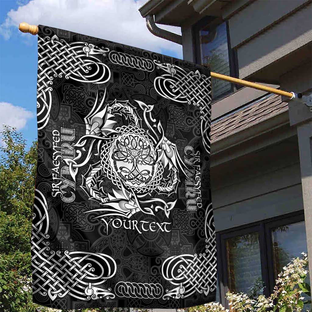 Personalized Radnorshire Sir Faesyfed Garden Flag Black Oak Tree Of Life Celtic-inspired - Wonder Print Shop