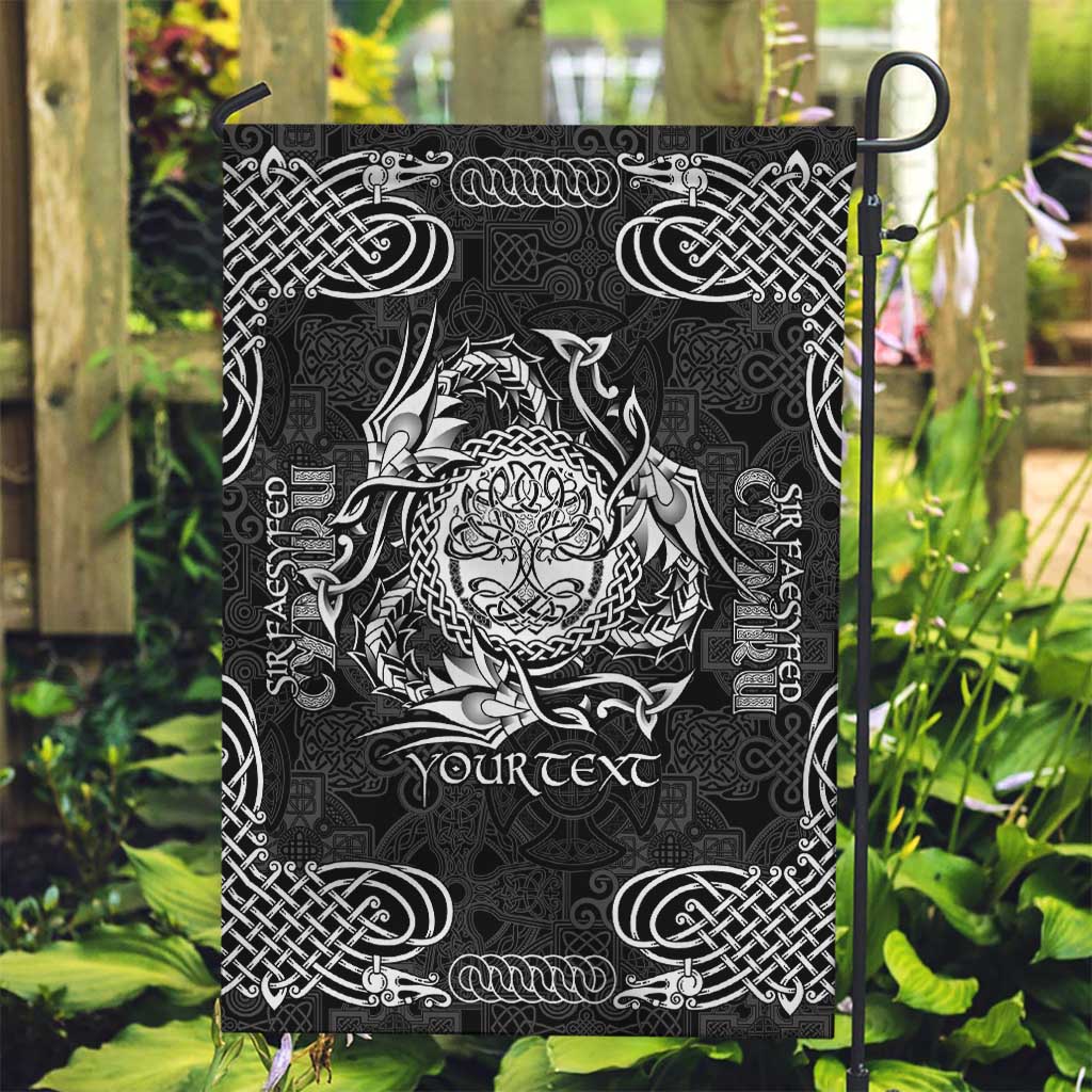 Personalized Radnorshire Sir Faesyfed Garden Flag Black Oak Tree Of Life Celtic-inspired - Wonder Print Shop