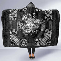 Personalized Radnorshire Sir Faesyfed Hooded Blanket Black Oak Tree Of Life Celtic-inspired - Wonder Print Shop