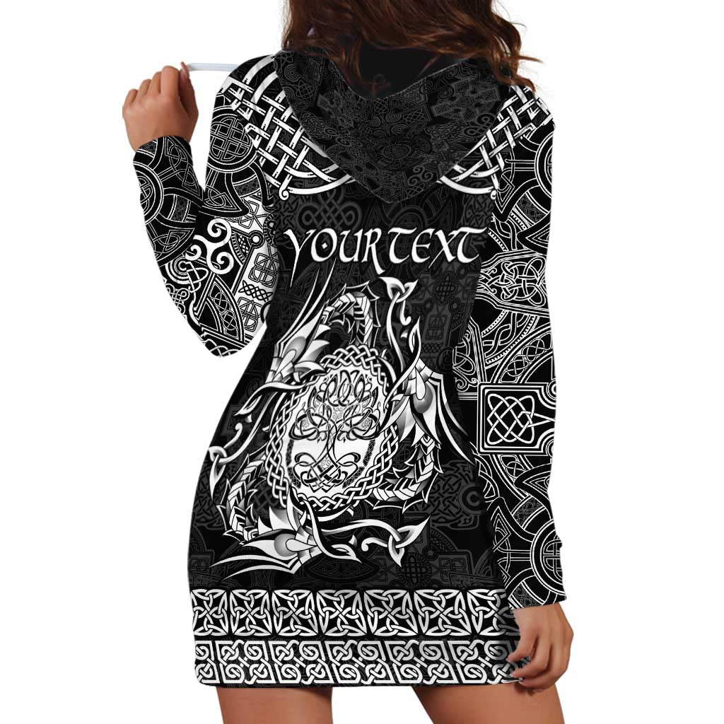 Personalized Radnorshire Sir Faesyfed Hoodie Dress Black Oak Tree Of Life Celtic-inspired - Wonder Print Shop