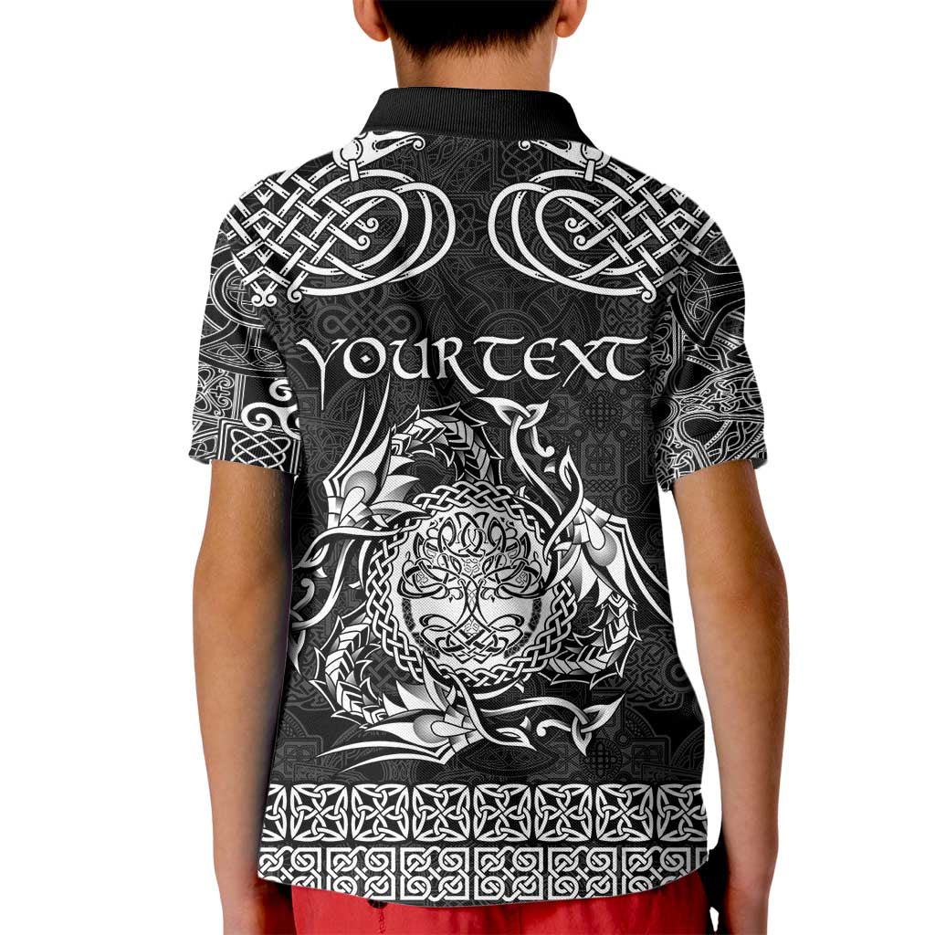 Personalized Radnorshire Sir Faesyfed Kid Polo Shirt Black Oak Tree Of Life Celtic-inspired - Wonder Print Shop