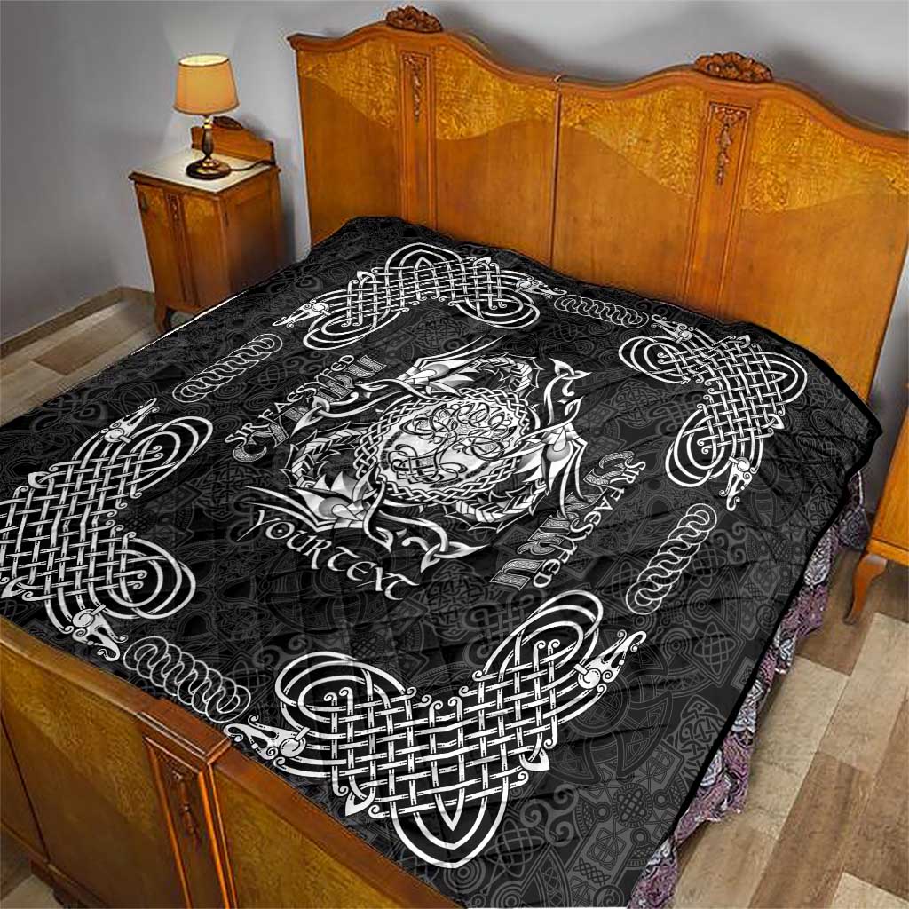 Personalized Radnorshire Sir Faesyfed Quilt Black Oak Tree Of Life Celtic-inspired - Wonder Print Shop