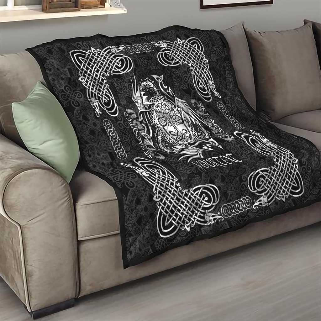 Personalized Radnorshire Sir Faesyfed Quilt Black Oak Tree Of Life Celtic-inspired - Wonder Print Shop