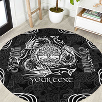Personalized Radnorshire Sir Faesyfed Round Carpet Black Oak Tree Of Life Celtic-inspired - Wonder Print Shop
