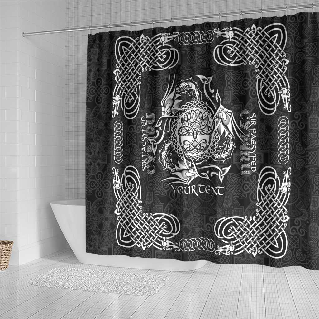 Personalized Radnorshire Sir Faesyfed Shower Curtain Black Oak Tree Of Life Celtic-inspired - Wonder Print Shop