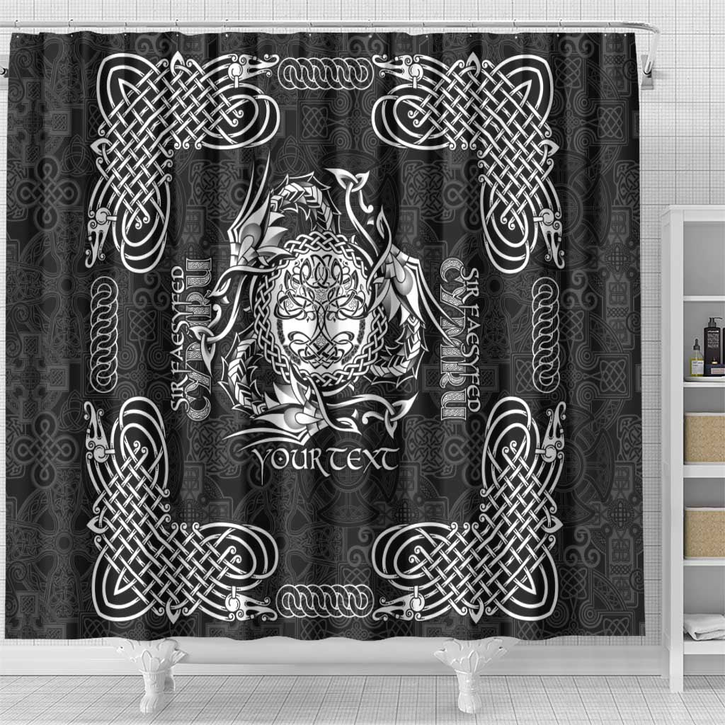 Personalized Radnorshire Sir Faesyfed Shower Curtain Black Oak Tree Of Life Celtic-inspired - Wonder Print Shop