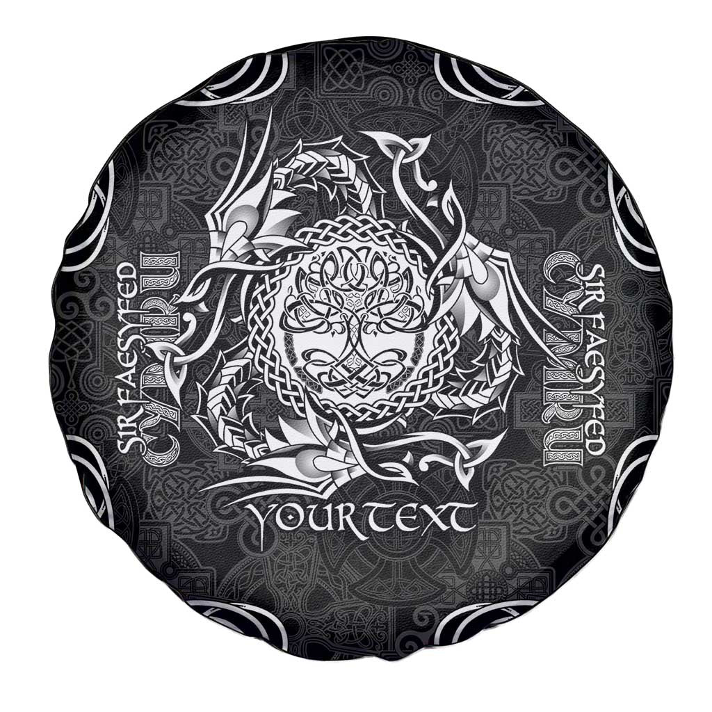Personalized Radnorshire Sir Faesyfed Spare Tire Cover Black Oak Tree Of Life Celtic-inspired - Wonder Print Shop
