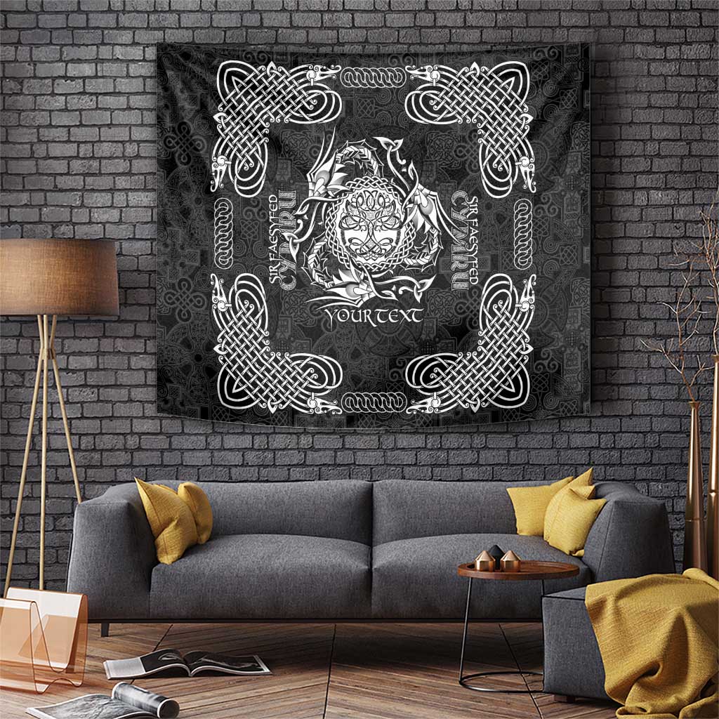 Personalized Radnorshire Sir Faesyfed Tapestry Black Oak Tree Of Life Celtic-inspired - Wonder Print Shop