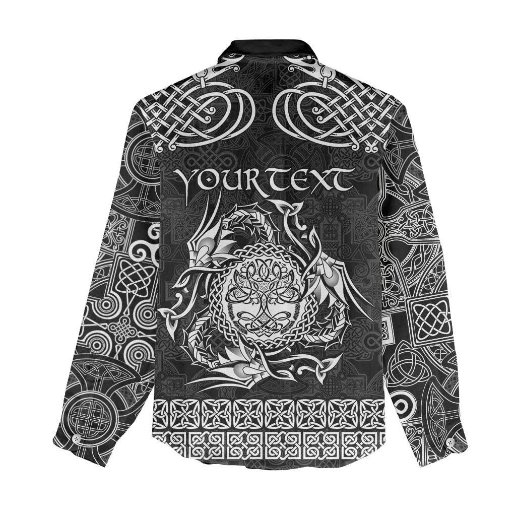 Personalized Radnorshire Sir Faesyfed Women Casual Shirt Black Oak Tree Of Life Celtic-inspired - Wonder Print Shop