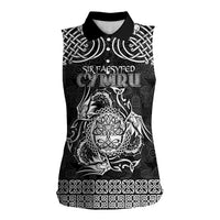 Personalized Radnorshire Sir Faesyfed Women Sleeveless Polo Shirt Black Oak Tree Of Life Celtic-inspired - Wonder Print Shop