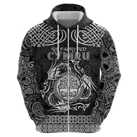 Personalized Radnorshire Sir Faesyfed Zip Hoodie Black Oak Tree Of Life Celtic-inspired - Wonder Print Shop