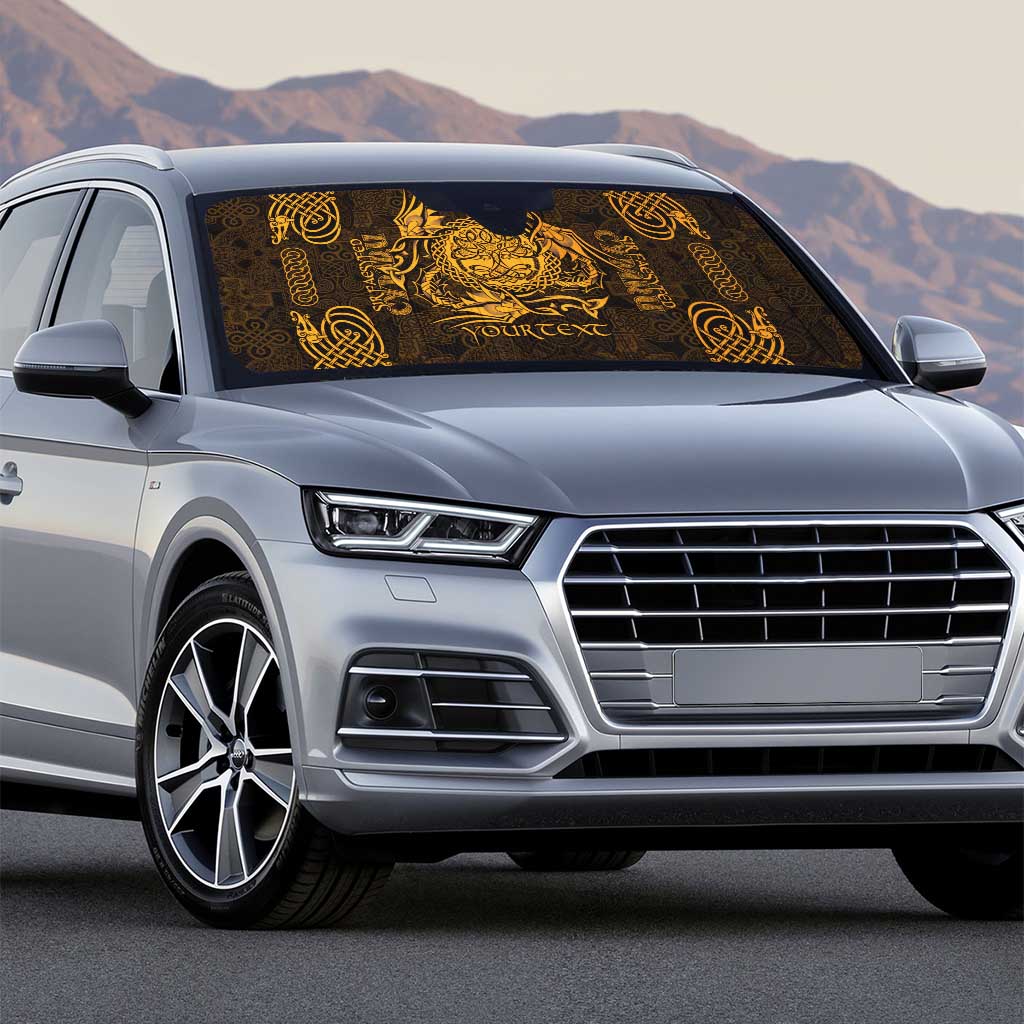 Personalized Radnorshire Sir Faesyfed Auto Sun Shade Gold Oak Tree Of Life Celtic-inspired - Wonder Print Shop