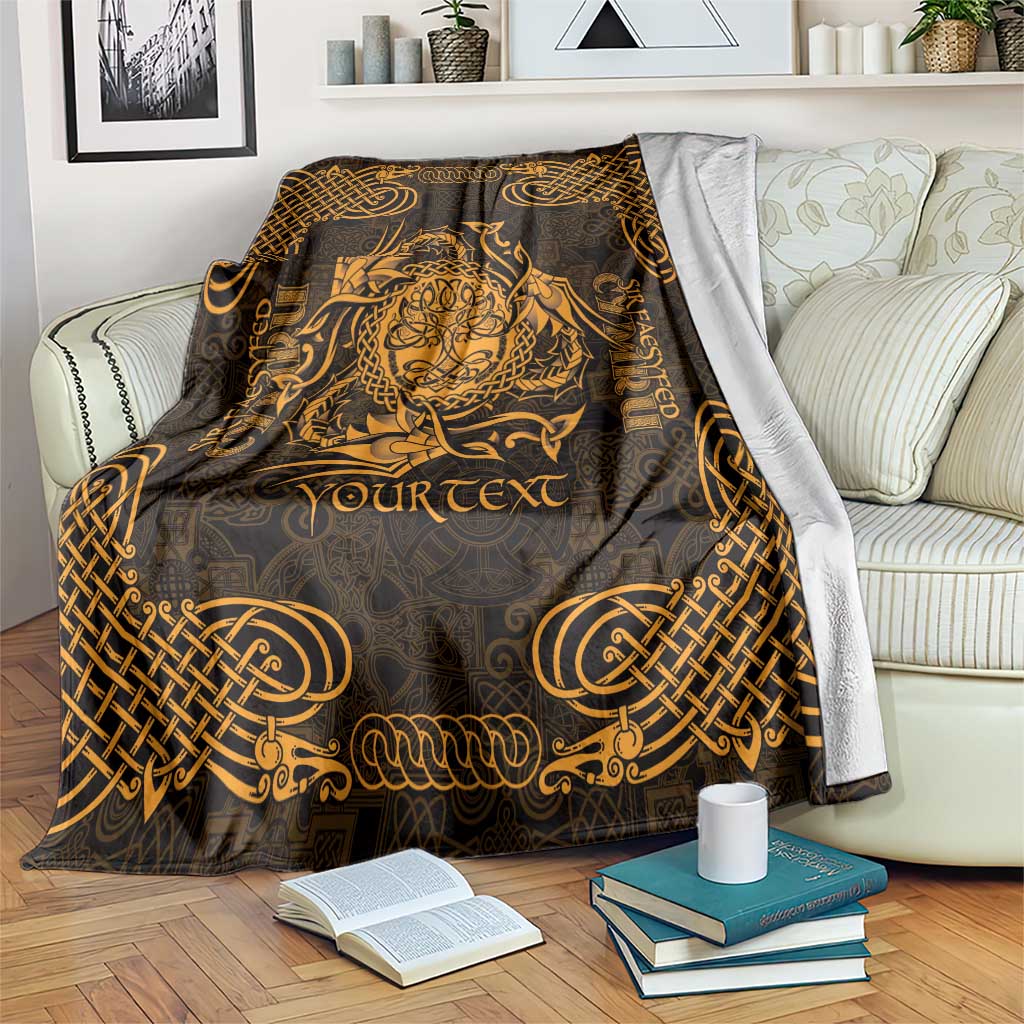 Personalized Radnorshire Sir Faesyfed Blanket Gold Oak Tree Of Life Celtic-inspired - Wonder Print Shop
