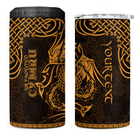 Personalized Radnorshire Sir Faesyfed 4 in 1 Can Cooler Tumbler Gold Oak Tree Of Life Celtic-inspired - Wonder Print Shop