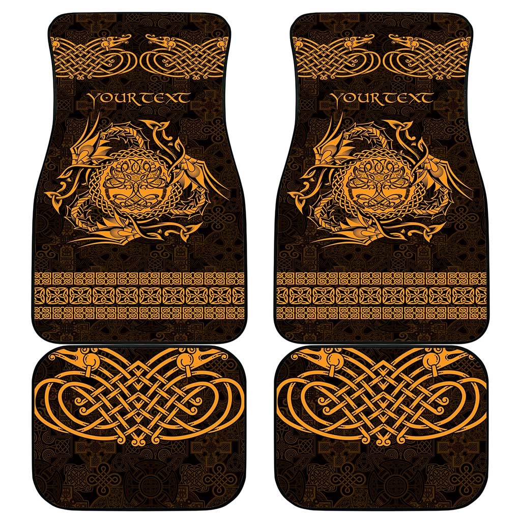 Personalized Radnorshire Sir Faesyfed Car Mats Gold Oak Tree Of Life Celtic-inspired - Wonder Print Shop