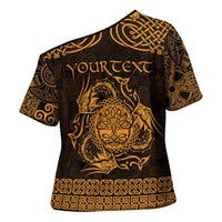 Personalized Radnorshire Sir Faesyfed Cross Shoulder Shirt Gold Oak Tree Of Life Celtic-inspired - Wonder Print Shop