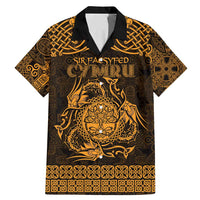 Personalized Radnorshire Sir Faesyfed Family Matching Mermaid Dress and Hawaiian Shirt Gold Oak Tree Of Life Celtic-inspired - Wonder Print Shop