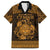 Personalized Radnorshire Sir Faesyfed Family Matching Off The Shoulder Long Sleeve Dress and Hawaiian Shirt Gold Oak Tree Of Life Celtic-inspired - Wonder Print Shop