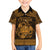 Personalized Radnorshire Sir Faesyfed Family Matching Off The Shoulder Long Sleeve Dress and Hawaiian Shirt Gold Oak Tree Of Life Celtic-inspired - Wonder Print Shop