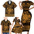 Personalized Radnorshire Sir Faesyfed Family Matching Short Sleeve Bodycon Dress and Hawaiian Shirt Gold Oak Tree Of Life Celtic-inspired - Wonder Print Shop