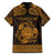 Personalized Radnorshire Sir Faesyfed Family Matching Short Sleeve Bodycon Dress and Hawaiian Shirt Gold Oak Tree Of Life Celtic-inspired - Wonder Print Shop
