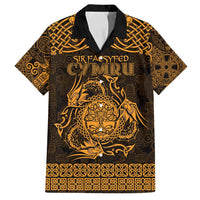 Personalized Radnorshire Sir Faesyfed Family Matching Tank Maxi Dress and Hawaiian Shirt Gold Oak Tree Of Life Celtic-inspired - Wonder Print Shop