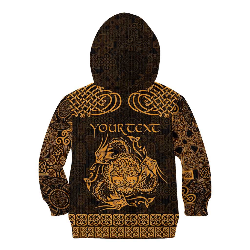 Personalized Radnorshire Sir Faesyfed Kid Hoodie Gold Oak Tree Of Life Celtic-inspired - Wonder Print Shop