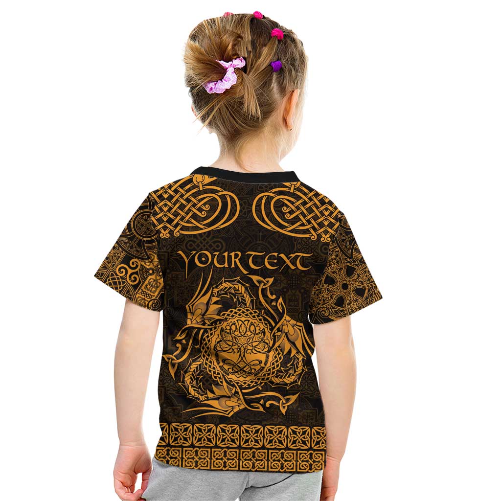 Personalized Radnorshire Sir Faesyfed Kid T Shirt Gold Oak Tree Of Life Celtic-inspired - Wonder Print Shop