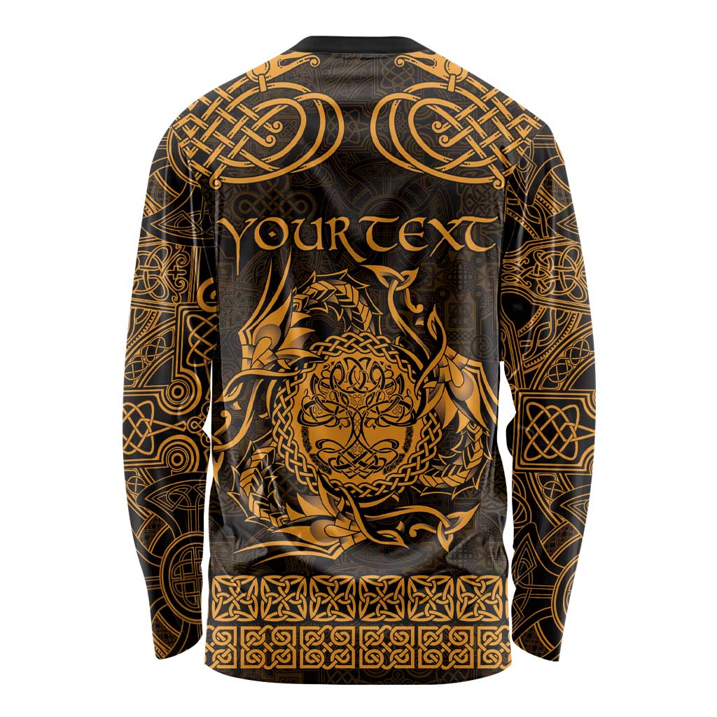Personalized Radnorshire Sir Faesyfed Long Sleeve Shirt Gold Oak Tree Of Life Celtic-inspired - Wonder Print Shop