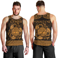 Personalized Radnorshire Sir Faesyfed Men Tank Top Gold Oak Tree Of Life Celtic-inspired - Wonder Print Shop