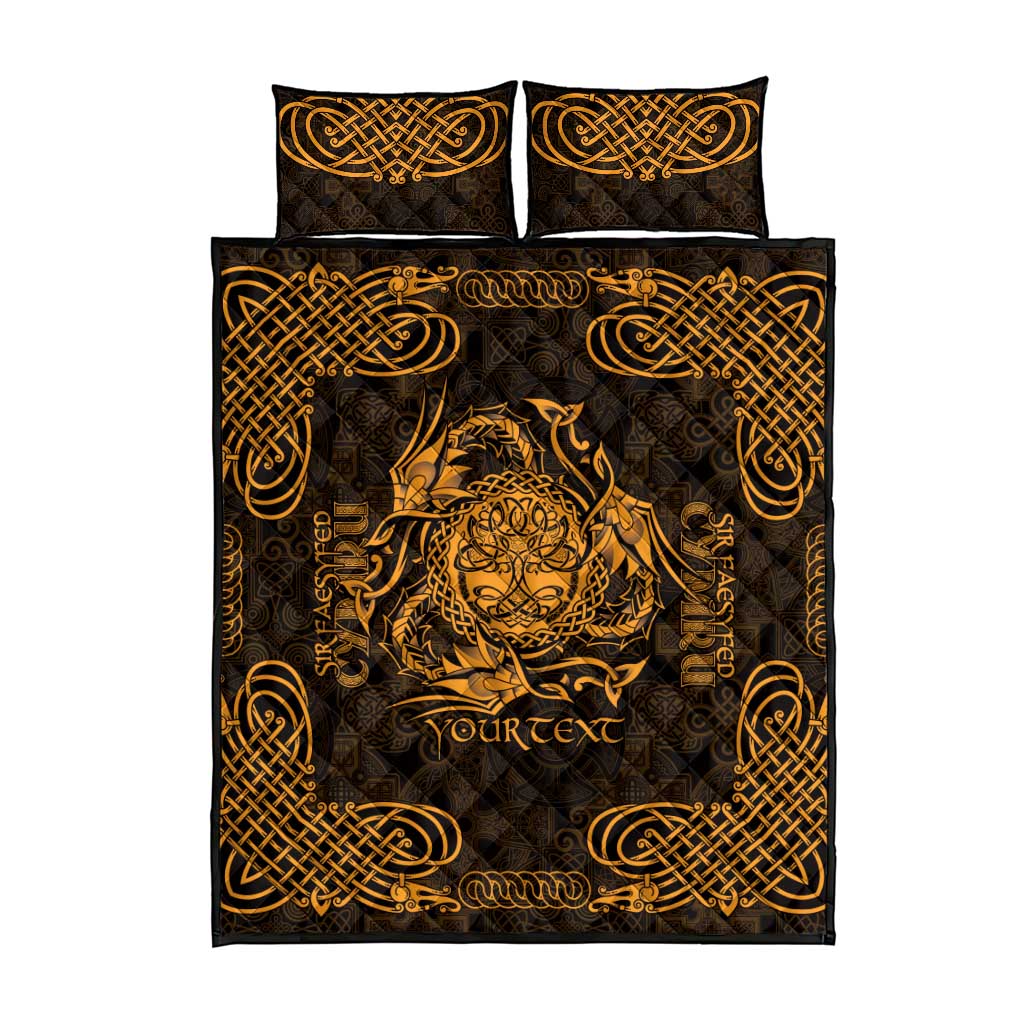 Personalized Radnorshire Sir Faesyfed Quilt Bed Set Gold Oak Tree Of Life Celtic-inspired - Wonder Print Shop