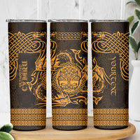 Personalized Radnorshire Sir Faesyfed Skinny Tumbler Gold Oak Tree Of Life Celtic-inspired - Wonder Print Shop