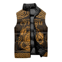 Personalized Radnorshire Sir Faesyfed Sleeveless Puffer Jacket Gold Oak Tree Of Life Celtic-inspired - Wonder Print Shop