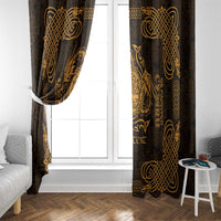 Personalized Radnorshire Sir Faesyfed Window Curtain Gold Oak Tree Of Life Celtic-inspired - Wonder Print Shop