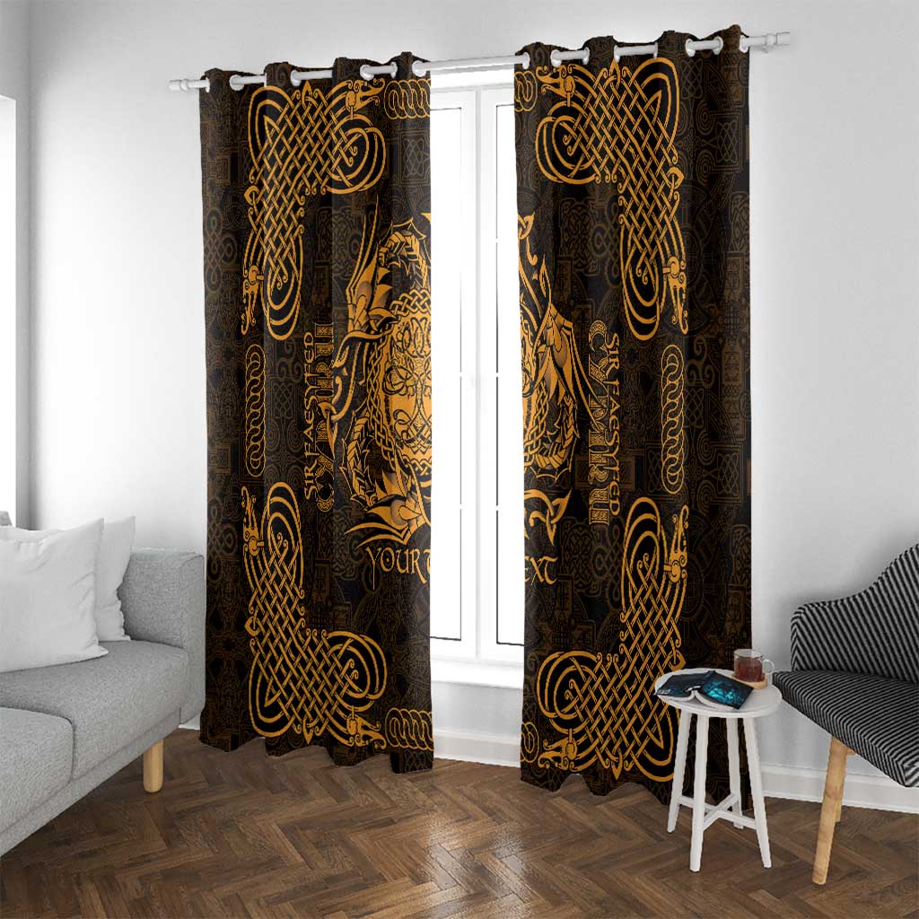 Personalized Radnorshire Sir Faesyfed Window Curtain Gold Oak Tree Of Life Celtic-inspired - Wonder Print Shop
