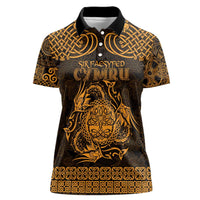 Personalized Radnorshire Sir Faesyfed Women Polo Shirt Gold Oak Tree Of Life Celtic-inspired - Wonder Print Shop