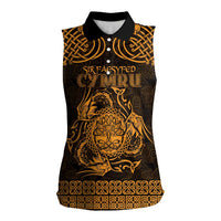 Personalized Radnorshire Sir Faesyfed Women Sleeveless Polo Shirt Gold Oak Tree Of Life Celtic-inspired - Wonder Print Shop